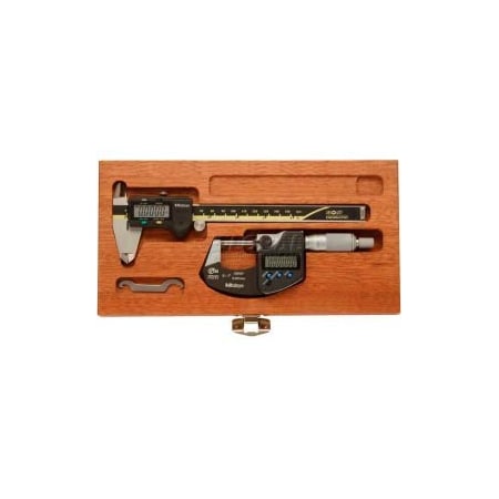 Mitutoyo America Mitutoyo 64PKA076B Digimatic 2-Piece Caliper & Micrometer Tool Kit (500-196-30 & 293-340-30) 64PKA076B